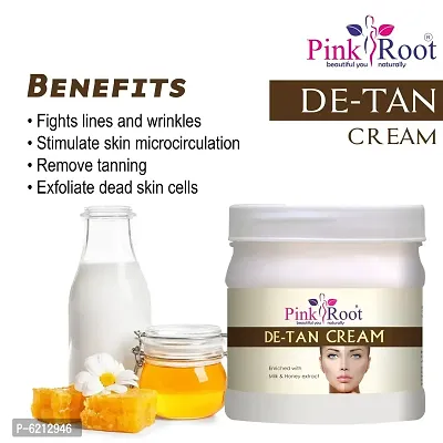 Pink Root De-Tan Cream Enriched With Milk And Honey Extract - 500 Grams-thumb4