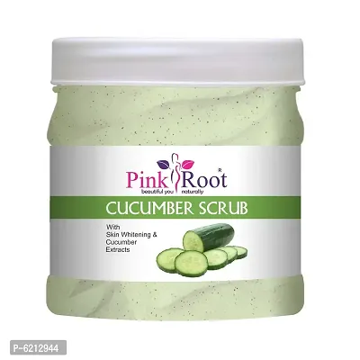 Pink Root Cucumber Scrub With Skin Whitening And Cucumber Extracts - 500 ml