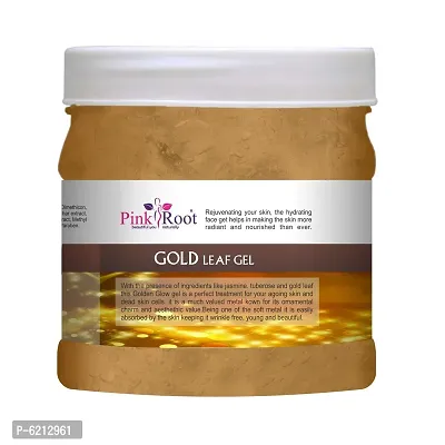 Pink Root Gold Gel Leaf Gel With Jasmine And Gold Leaf Extract - 500 Grams-thumb2
