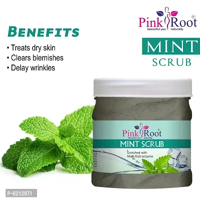 Pink Root Mint Scrub Enriched With Multi-Fruit Enzyme - 500 ml-thumb4