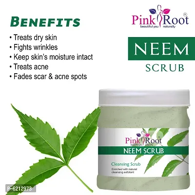 Pink Root Neem Scrub Cleansing Scrub Enriched With Natural Cleansing Exfoliant - 500 ml-thumb4