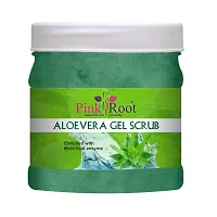 Pink Root Aloevera Gel Scrub 500 Grams with Pink Root Mix Fruit Scrub 500 ml Combo-thumb1