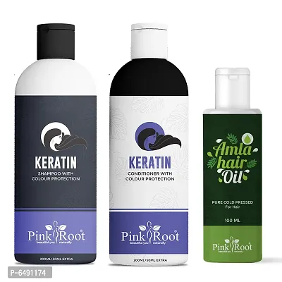 Pink Root Keratin Shampoo Conditioner With Amla Oil 100ml-thumb0