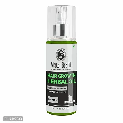 Mister Beard Hair Growth Herbal Oil Boosts Follicles Hair Oil With Growth Action| Stimulates The Roots And Prevents Baldness,100Ml-thumb0