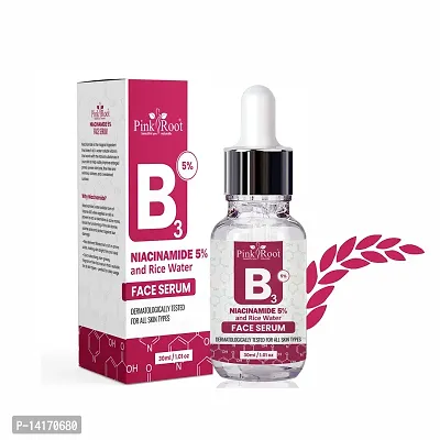 Essential Pink Root Niacinamide 5%  Rice Water Face Serum 30Ml