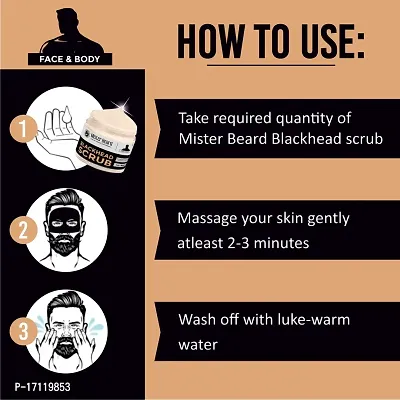 Mister Beard Blackhead Scrub 100Gm|Remove Blackheads And Provides You Clear Skin-thumb5