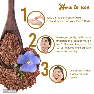 Essential Pink Root Flax Seeds Face Gel 100Ml-thumb5