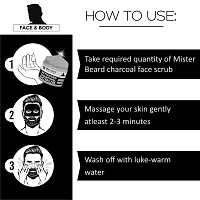 Mister Beard Activated Charcoal Scrub 100Gm|For Deep Exfoliation | Dead Skin Remover | Tan Removal | Blackhead Remover Scrub-thumb4