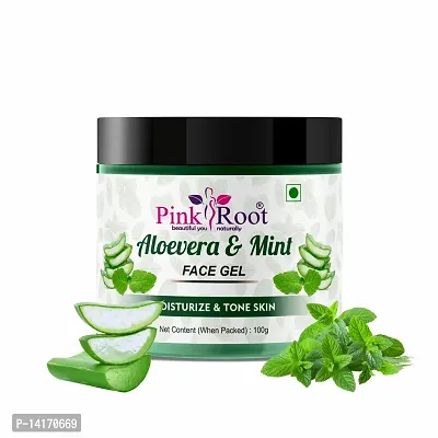 Essential Pink Root Aloevera  Mint Face Gel 100Ml