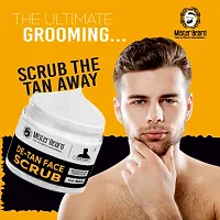 Mister Beard De-Tan Face Scrub 100Gm|Skin Brightening Scrub For Neck| Neck Whitening Scrub| Dark Spot Remover| De-Tan Remover | Skin Whitening Scrub For Face-thumb2