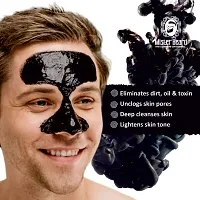 Mister Beard Activated Charcoal Face Mask 100Gm|Detan Clay Mask - Infused With Activated Charcoal And Menthol - Cleanses And Hydrates Skin-thumb1