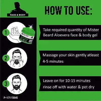 Mister Beard Aloe Vera Gel Face Moisturizer 100Ml|Acne Free Skin, Deep Hydrates Skin-thumb5