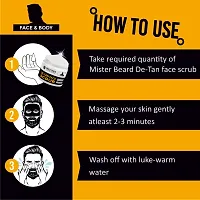 Mister Beard De-Tan Face Scrub 100Gm|Skin Brightening Scrub For Neck| Neck Whitening Scrub| Dark Spot Remover| De-Tan Remover | Skin Whitening Scrub For Face-thumb4