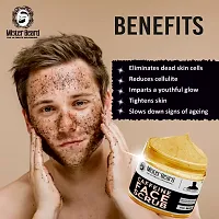 Mister Beard Caffeine Scrub 100Gm|Glowing Skin By Exfoliating It From Dead Cells, Tan, Pollution, Blackheads, Acne And Impurities-thumb1