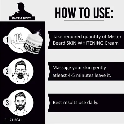 Mister Beard Skin Whitening Cream 100Gm|Removes Fine Lines And Tanning, Lightens, Nourishes Skin-thumb5