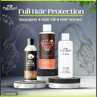 Milk Protein Shampoo With Hair Oil And Serum Hair Care-thumb0