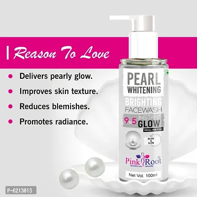 Pink Root Pearl Whitening Face Wash - 100 ml-thumb4