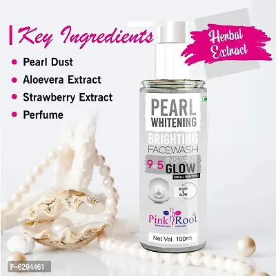 Pink Root Pearl Whitening Face wash 100ml (Pack of 2)-thumb3