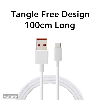 WHITE TYPE C CHARGING CABLE