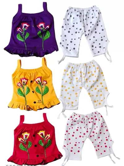 Fabulous Blend Top With Bottom Set For Girls Pack Of 3