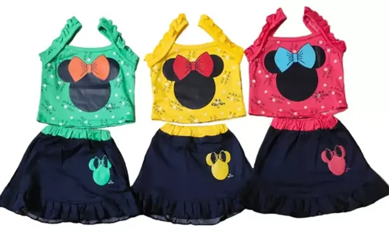 Fabulous Blend Top With Bottom Set For Girls Pack Of 3