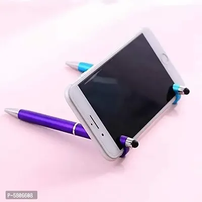 3 in 1 Stylus Capacitive Writing Pen with Mobile Stand Holder for Mobile PACK OF 2 (Random Color)-thumb2