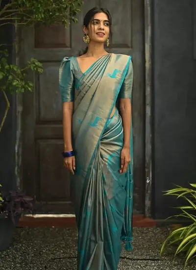 Alluring Art Silk Saree with Blouse piece 