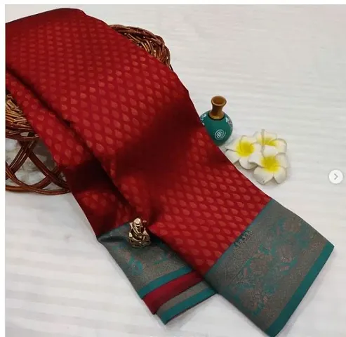 Beautiful Art Silk Saree With Blouse Piece For Women