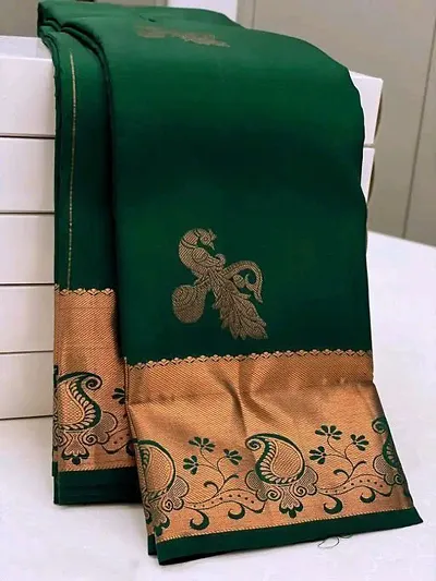 Trending Silk Blend Saree with Blouse piece 