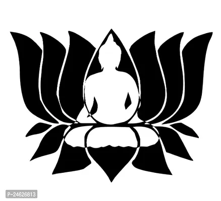 New Buddha On Lotus Decorative Wall Sticker-48CmX 63-thumb0