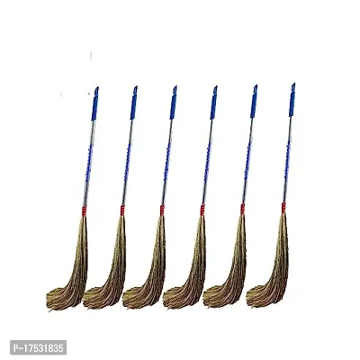 Large Size Natural Broom Stick Home Cleaning- Pack Of 6-thumb0