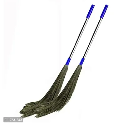 Phool Broom Sweeps All Type Of Floors | Housekeeping And Cleaning Supplies Product For House And Office | -Colour-Random -Pack Of 2-thumb0