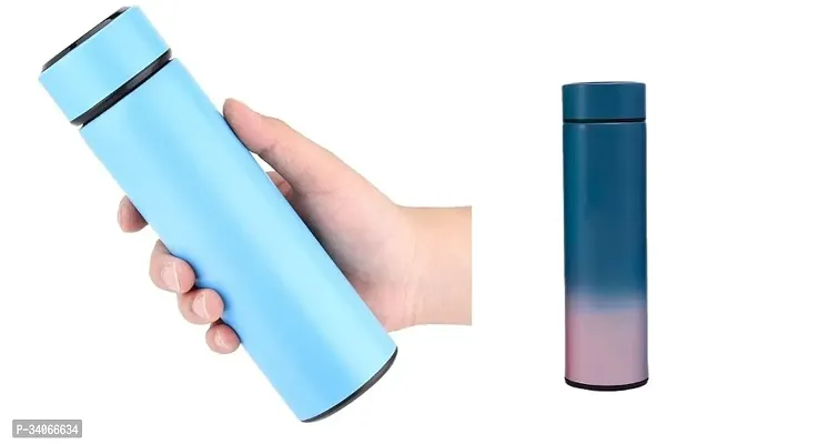 Temperature Display Water Bottle Double Wall Vacuum  Drink Flasks Smart Water Cup for Travel for Hot  Cold Drinks Pack Of 2