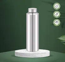 Elegant Stainless Steel Fridge Water Bottle- 1000 ml Each, Pack Of 3-thumb3