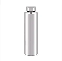 Elegant Stainless Steel Fridge Water Bottle- 1000 ml Each, Pack Of 3-thumb2