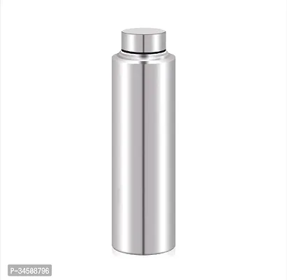 Elegant Stainless Steel Fridge Water Bottle- 1000 ml Each, Pack Of 3-thumb3