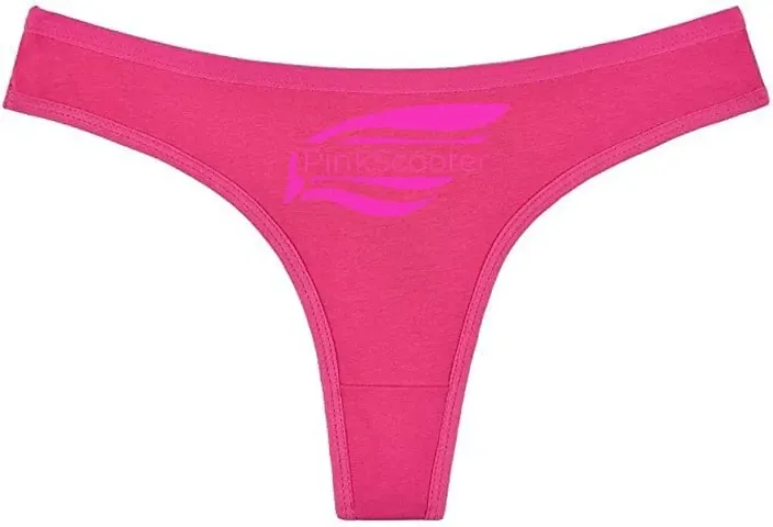 PinkScooter Women's Daily Use Low Rise G-String Cotton Blend Thong Panties