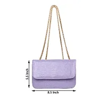 TATUAA Purple Casual Travel Styles Chain Shoulder Slingbag For Women-thumb1