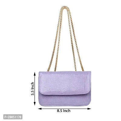 TATUAA Purple Casual Travel Styles Chain Shoulder Slingbag For Women-thumb2