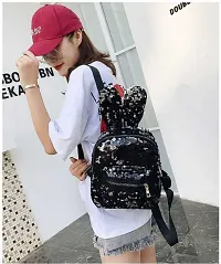 Small 15 L Backpack Small 15 L Backpack Cute Kids little Girls Trendy Stylish Mini Backpack (Black)-thumb3