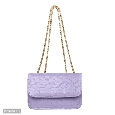 TATUAA Purple Casual Travel Styles Chain Shoulder Slingbag For Women