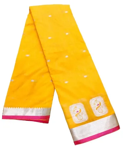 Elegant Polyester Blend Saree with Blouse piece 