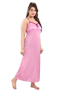 TRUNDZ Women's Satin Solid Maxi Nighty (NTY2647-2658_Dark Pink_Free Size)-thumb4