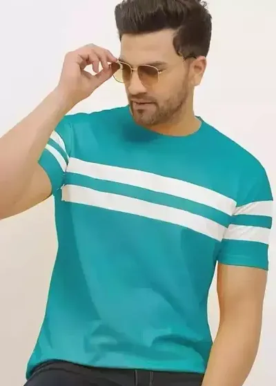 Reliable New Cotton Color blocked Round Neck Tees For Men