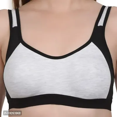 ARISTE Women Cotton Wire Free Non Padded Regular Everyday Sports Bra Sports-thumb4