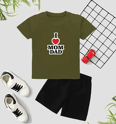 ONE ZERO KIDS TOP BOTTOM SET | T- SHIRTS |Olive