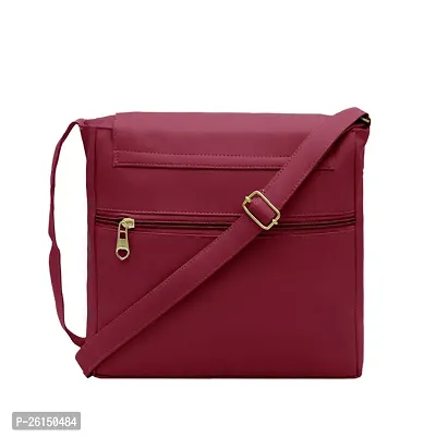 Stylish Maroon Synthetic Sling Bag For Women