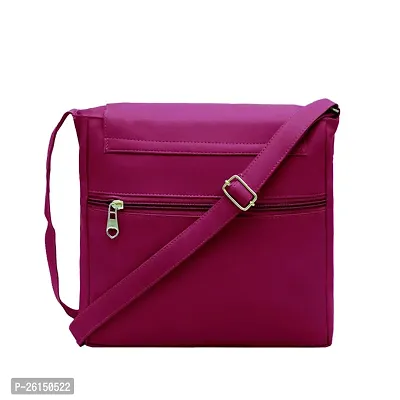 Stylish Pink Synthetic Sling Bag For Women