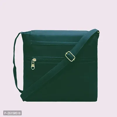 Stylish Green Synthetic Sling Bag For Women