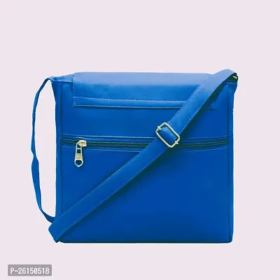 Stylish Blue Synthetic Sling Bag For Women